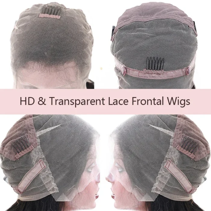 Perruques de cheveux avant bouclés vague d'eau cuticule alignée fermeture de dentelle perruque de cheveux humains mode non transformé vierge brésilienne HD dentelle – Image 3