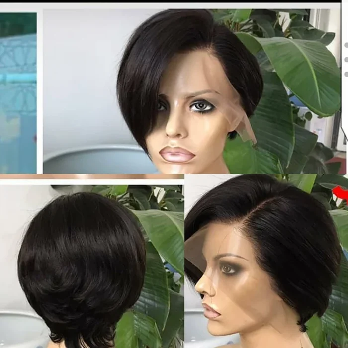 Pixie coupe courte cheveux humains lace frontale – Image 5