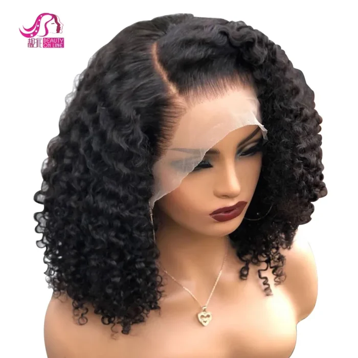 HD Lace Frontal Bob Wigs Pixie Curly Wig Human Hair Brazilian – Image 6
